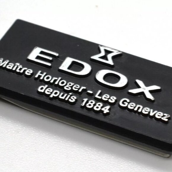 EDOX Men's 42mm Rally Timer Big Date 64008-37N-NOR Stainless Steel Rubber Watch! - Picture 8 of 11